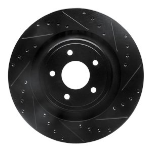 Chrysler 200 Brake Rotor (1) - Front Right - R1 Concepts - Drilled & Slotted - Black - `08-`14